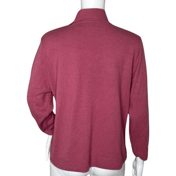 Parisian Sweater Womens Medium Mauve Pink Button Neck Casual Work Office Preppy‎ - Picture 4 of 9